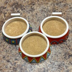 Cherished Teddies Colorful Star and Stripe Bowls